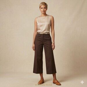Michael Kors Brown Wide Leg Cropped Pants Trousers – Size  8 - EUC